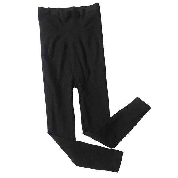 SPANX Maternity Leggings SZ M Black High Waist Panel Bump Pregnancy Stretch 23” - Picture 4 of 8